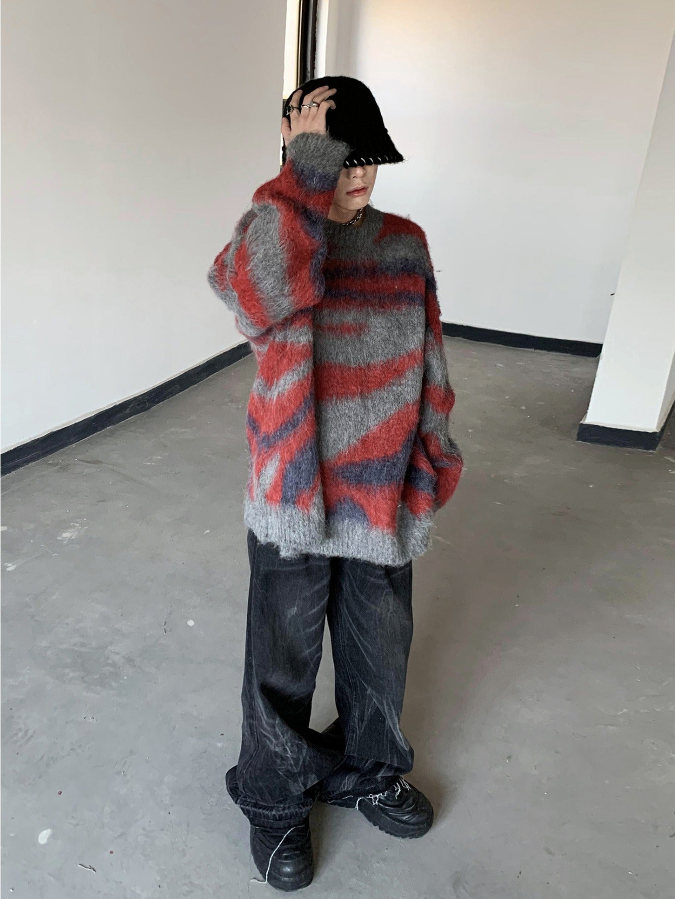 2026 European and American Spring and Autumn Sweater for Men: Trendy, Loose, Japanese-style Ted Sweater, Winter Hong Kong-style Lazy Thread Coat