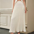 This Maxi Skirt for Women Features a High Waist And Pleats, Made from Soft, Breathable Material. Its Stylish And Elegant Design Comes in Various Colors