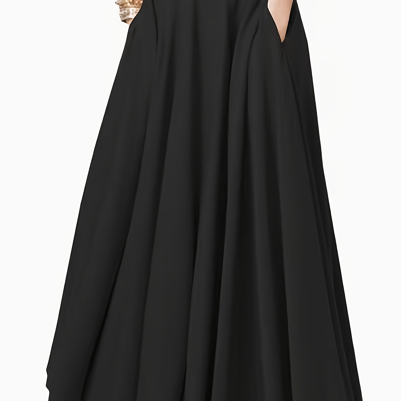 Women's Elegant Midi Skirt with Elastic Waist & - Solid Color Pleated Skirts Suitable for Seasons, Casual to Dressy Wear