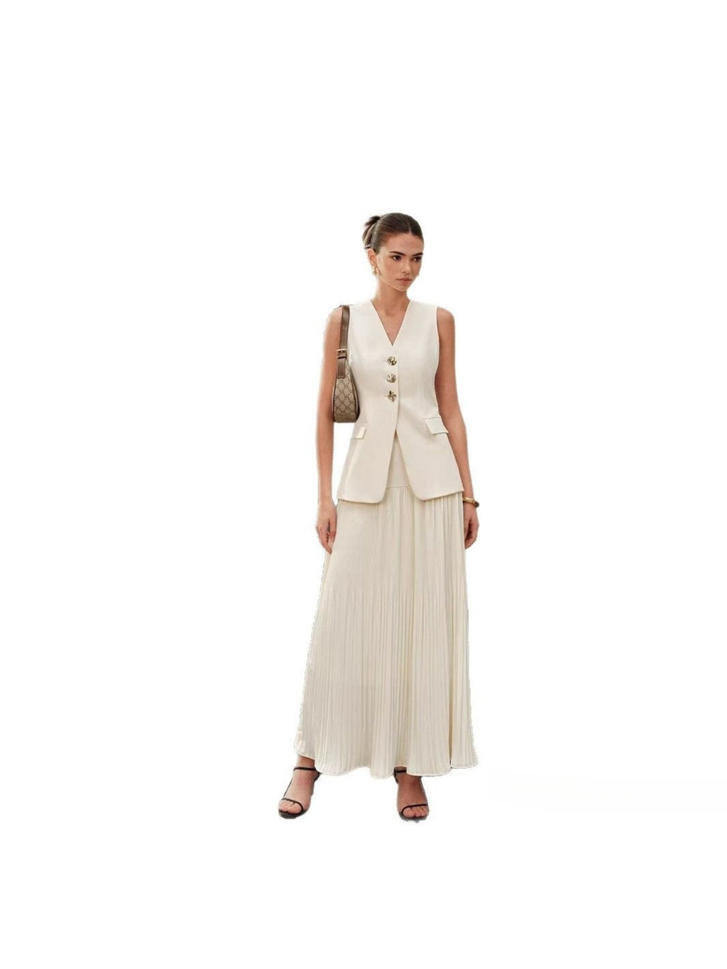 This Maxi Skirt for Women Features a High Waist And Pleats, Made from Soft, Breathable Material. Its Stylish And Elegant Design Comes in Various Colors