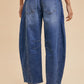 Annie Wear Mid Rise Barrel Leg Jeans with Pockets