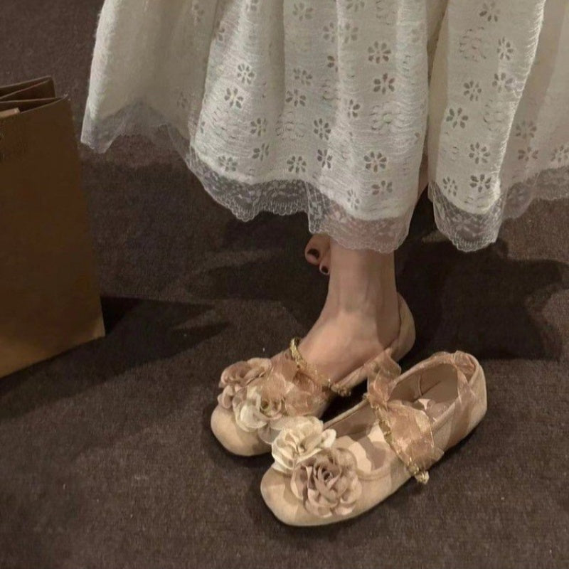 2026 Vintage Flat Shoes for Women in a New Chinese Style, Soft-Soled Mary Jane Shoes with a Gentle Vibe, Perfect for Qipao., Women Shoes