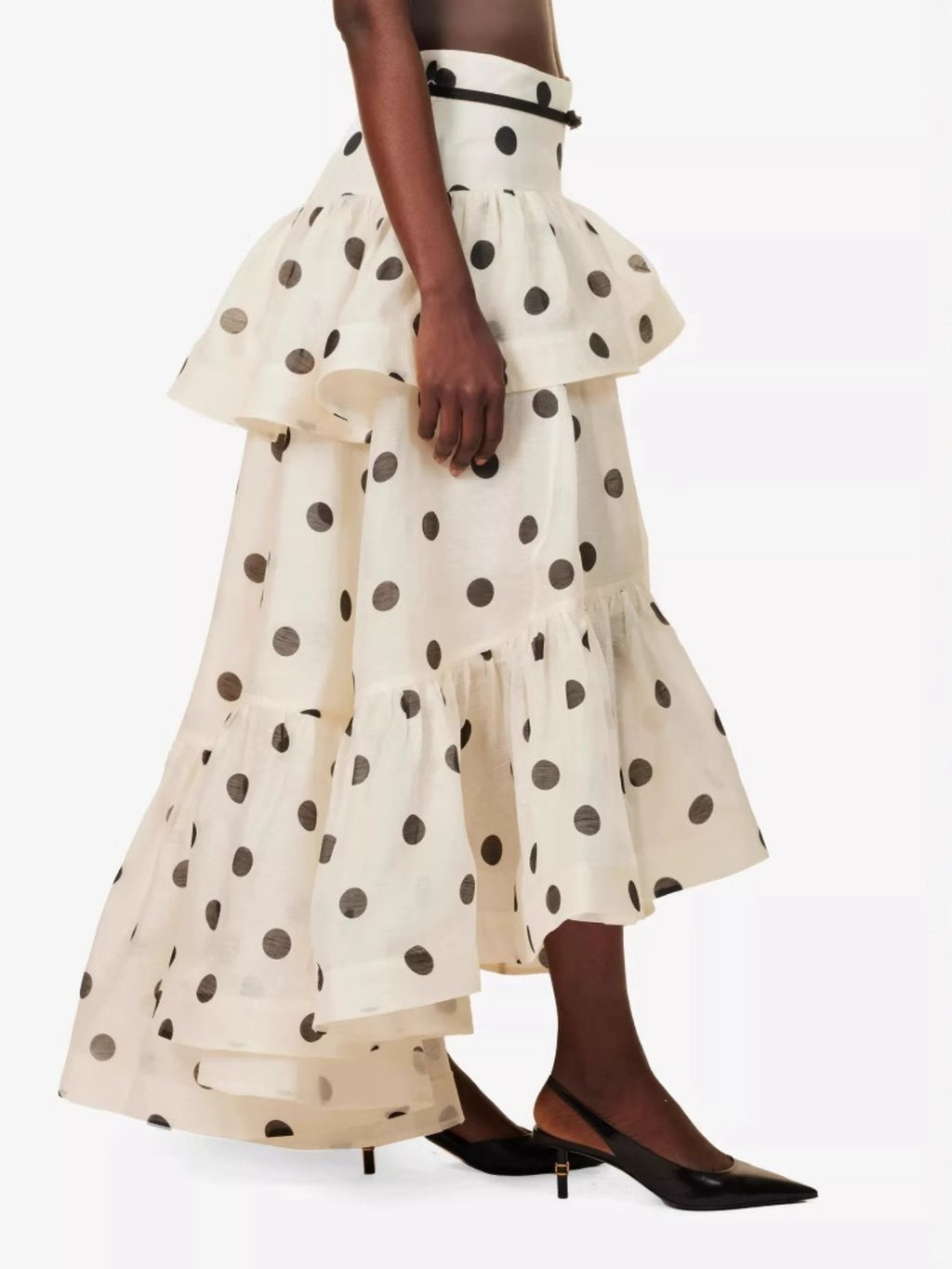 D9777 European And American Women'S Clothing, Casual And Fashionable Ruffle Leaf Edge Cake Skirt (Belt Not Included)